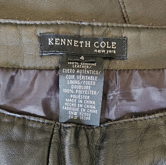 Kenneth Cole Genuine Leather Pants - Picture 4 of 5